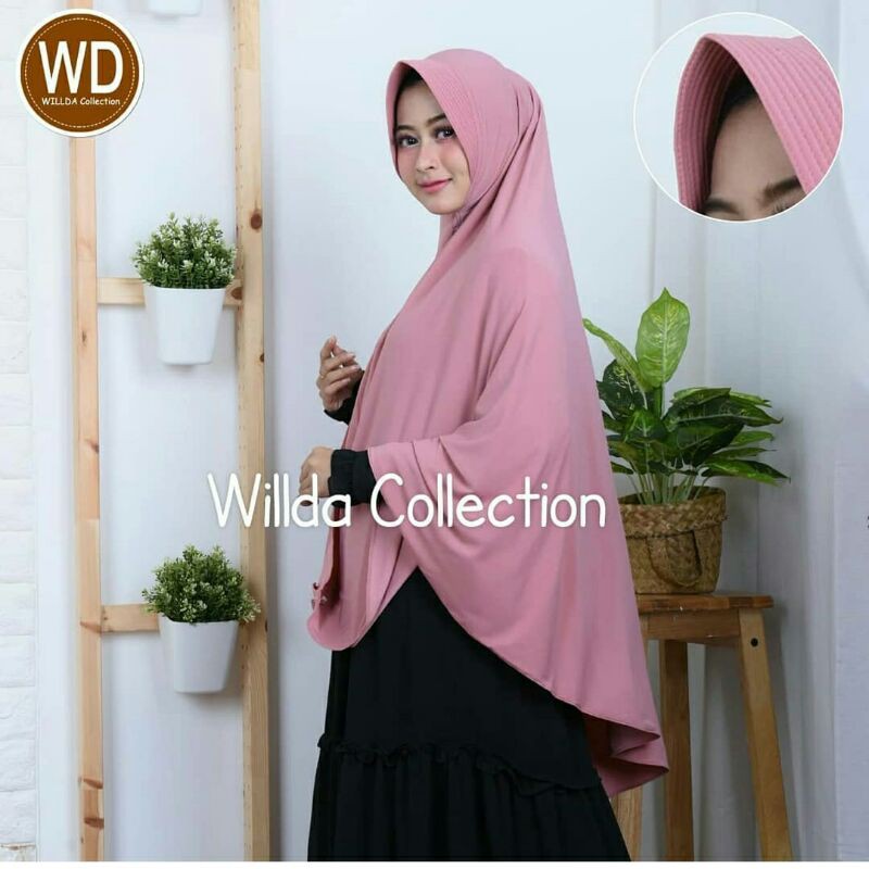 size XL PED BUSA ZAHRA by WILLDA Collection Jilbab Khimar Kerudung wilda bergo