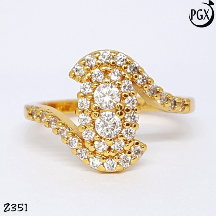 Cincin Berlian Replika Perhiasan Xuping Asli Original Lapis Emas Z351