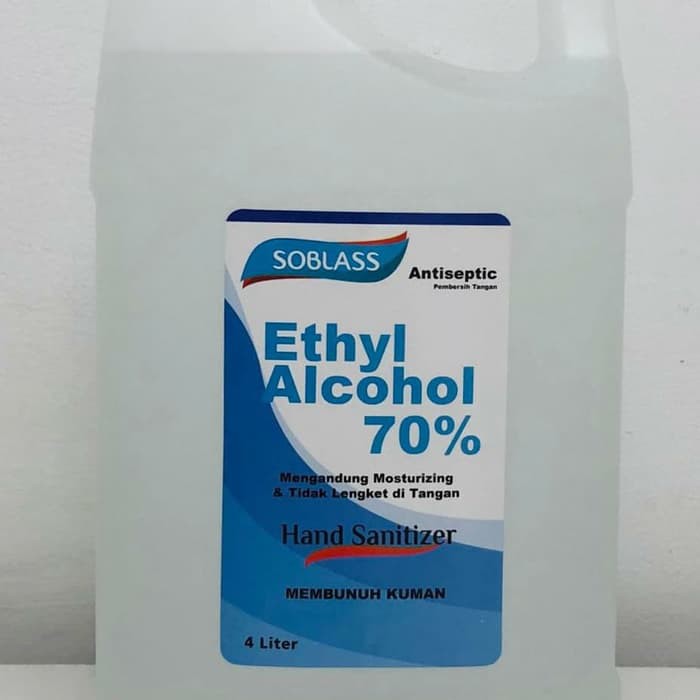 Hand sanitizer / antiseptic spray merk soblass 4 liter isi ulang