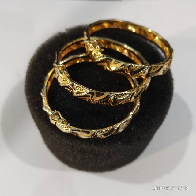 Gelang bangkok model ulir fasion anak anak emas asli kadar 700
