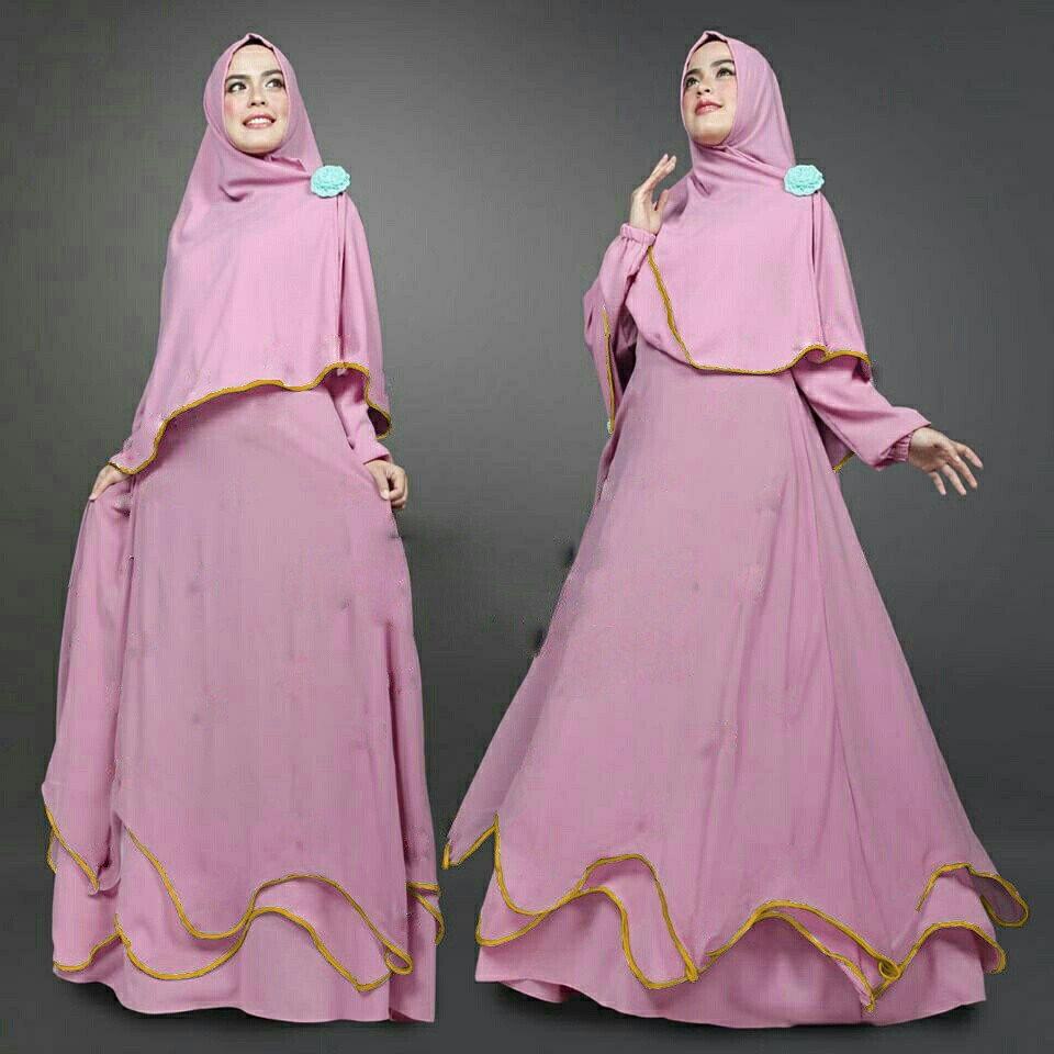 GG-GAMIS SYARI XL SORAYA SET KHIMAR BAHAN MELAR