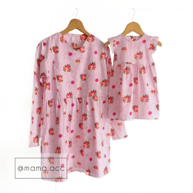 Harga 1 set dress couple ibu anak tunik, ibu dan anak