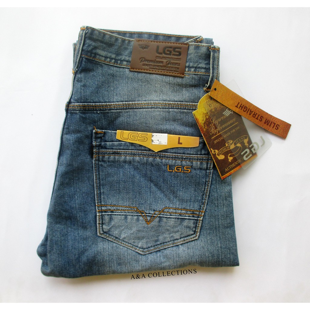 Celana Jeans LGS Premium / Celana LEGGS / Celana Jeans Biru / Jeans Straight Cut no