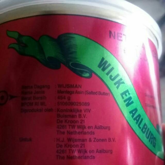 Butter Wijsman 454 Gr Shopee Indonesia