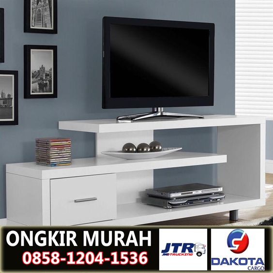 Murah Rak  Meja Tv Minimalis  Model Ikea Modern Putih 