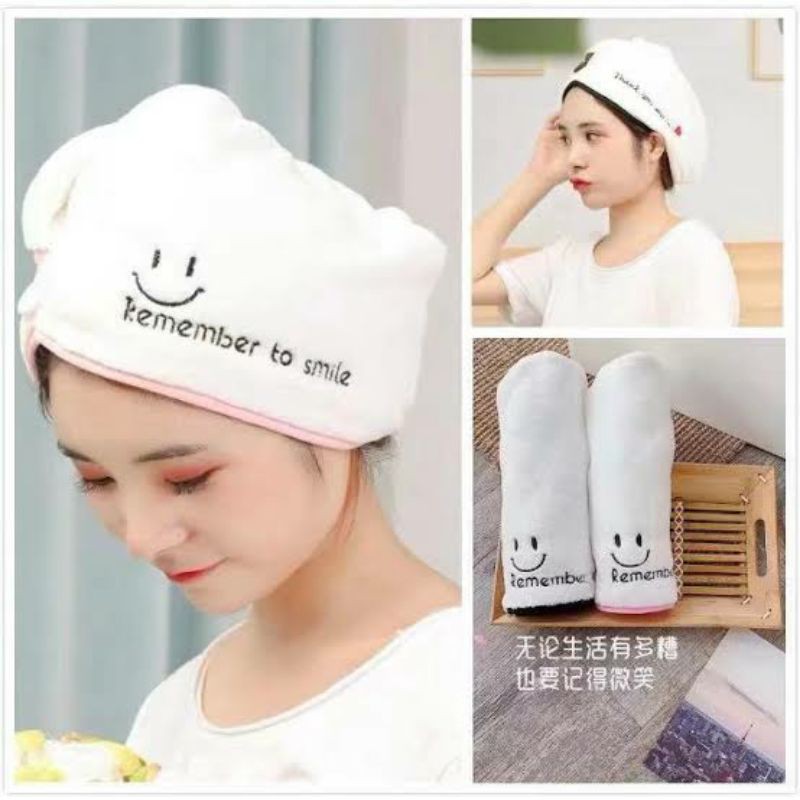 HANDUK TURBAN MICROFIBER - HANDUK KERAMAS CEPAT KERING MAGIC TOWEL RAPID DRY HAIR TURBAN