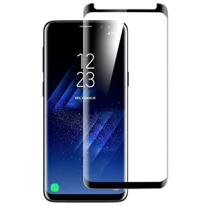 Tempered Glass Full Cover List For Samsung S8 dan S8 Plus Blue