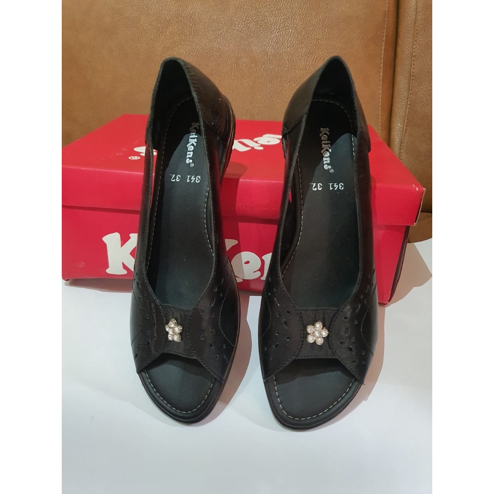 Obral Sepatu keikens Pentofel Wanita - Hitam 341