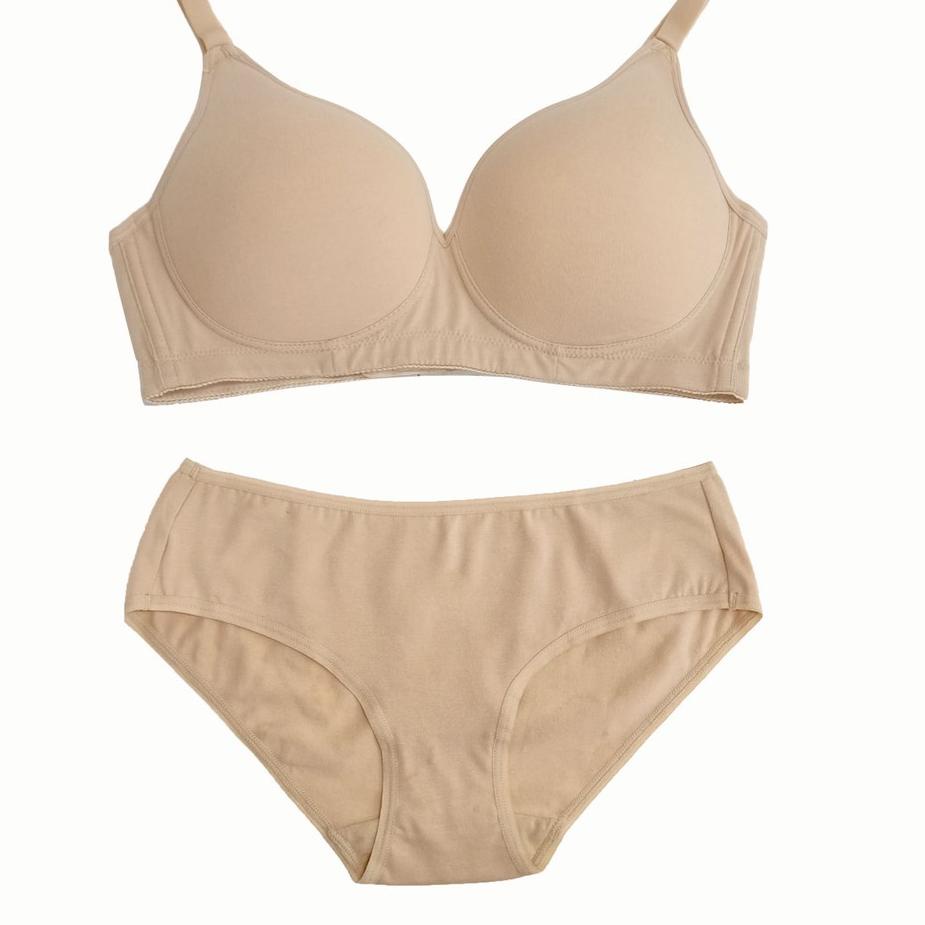 Best Seller!!SR-1276Bra dan Panty ( Celana Dalam ) Pierre Cardin Natural Cotton Set 607-60004 Lembut