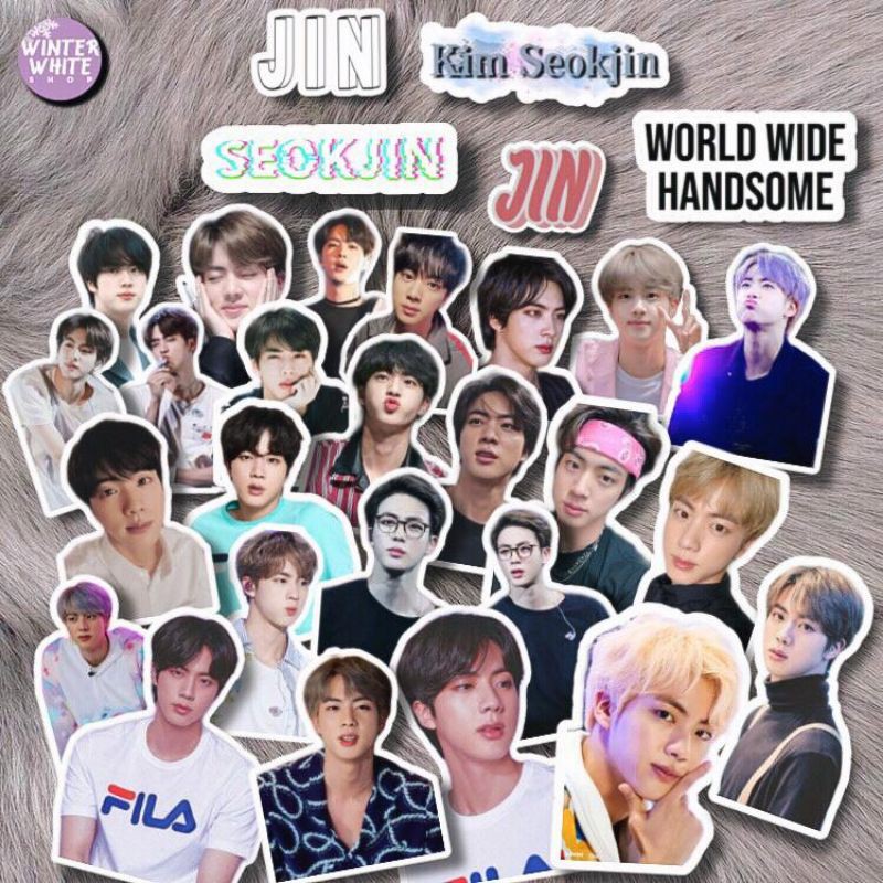

JIN BTS STICKER ISI 30
