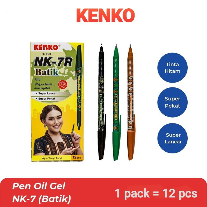 

KENKO PEN GEL OIL / PULPEN / PEN / NK-7R BATIK