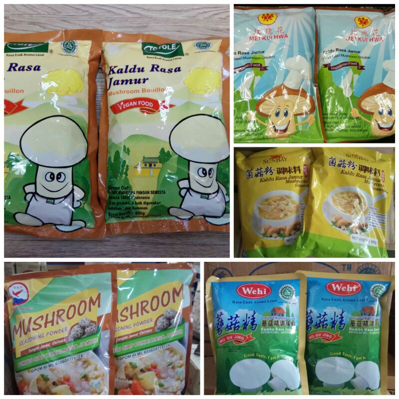 

Totole/Meikuihwa/Sunbay/Hearing/Wehi Kaldu Rasa Jamur (400/454 gr)