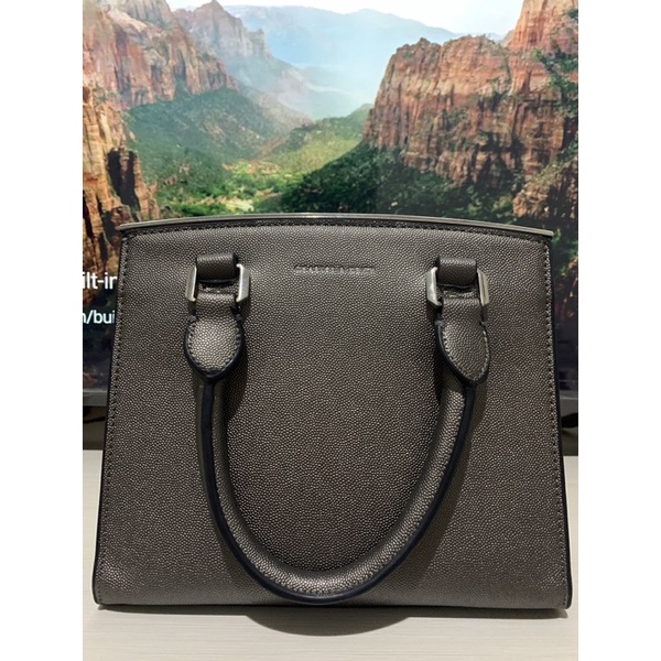 preloved tas charles & keith abu/silver