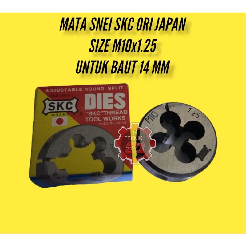 MATA SNEI M10X1.25 SKC ORI JAPAN MATA DRAT BAUT 14 MM MATA SNEI SKC M10X1.25 JAPAN