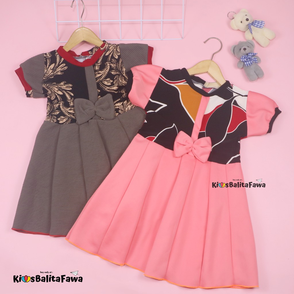 Dress Jasmine uk 3-4 Tahun / Dres Anak Cewek Balita Kaos Anak Perempuan Lengan Murah Pesta Adem