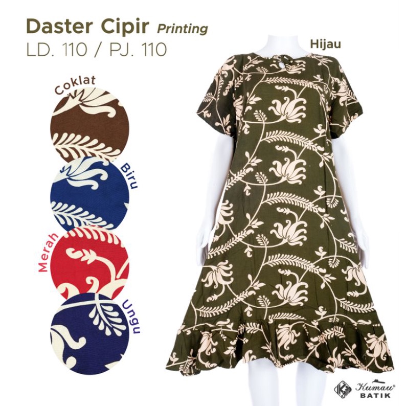 Kumau Batik Daster Cipir #2 Mini Rempel Kekinian Batik Printing Solo Premium