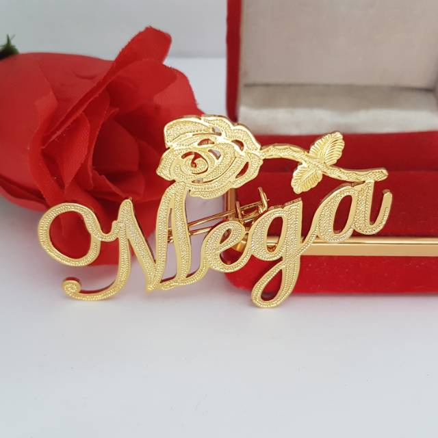 Bros Nama Gold / Bros Nama Silver Tidak Lunturi