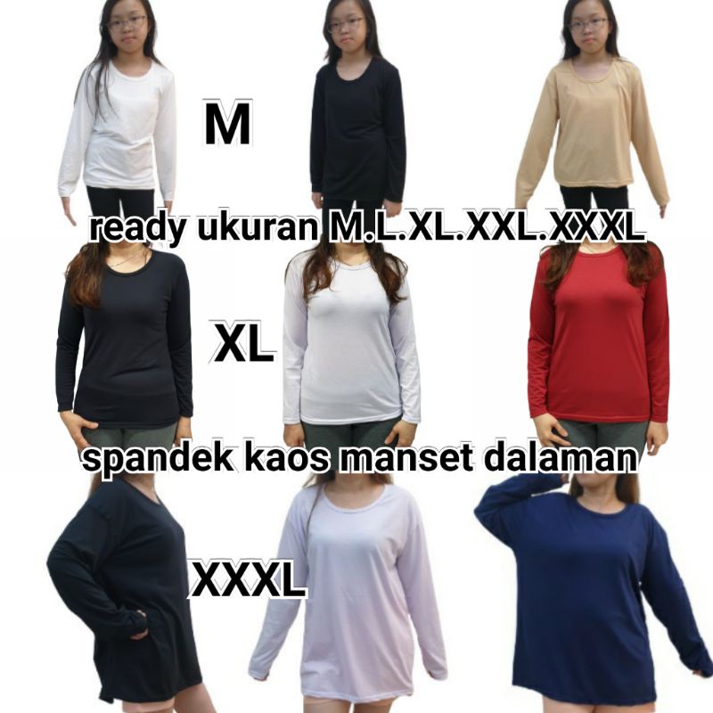 Meygrosir Spandex manset kaos M.L.XL.XXL.XXXL.tgn panjang