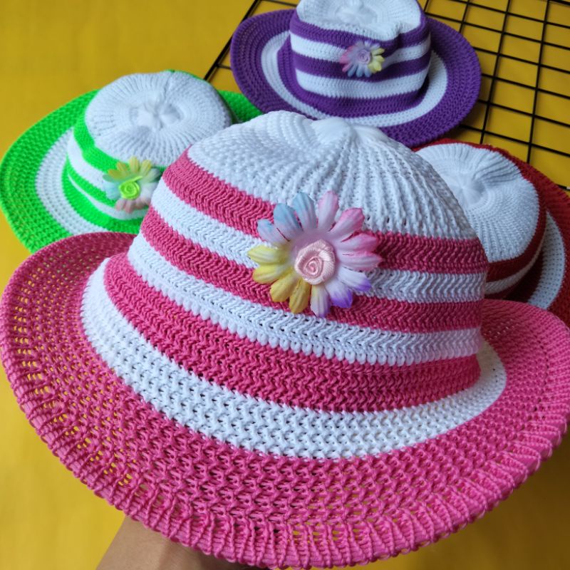 topi pantai dudukuy anak perempuan 1-3 tahun