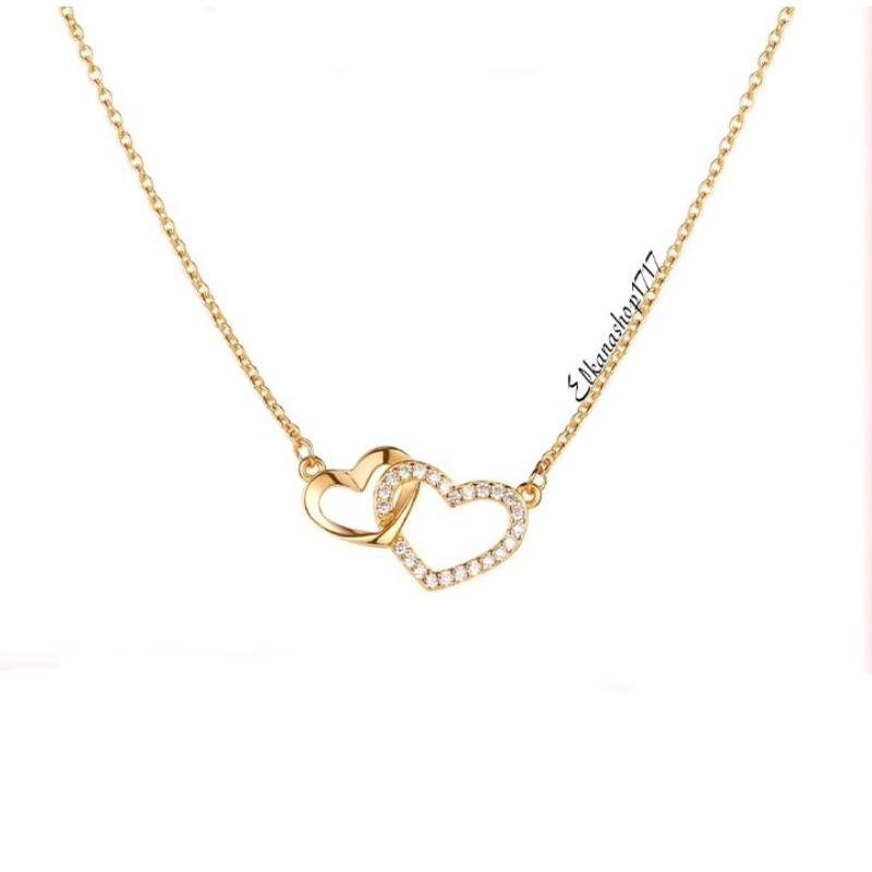 KALUNG TITANIUM BERBENTUK HATI SELALU JADI MILIKMU PERHIASAN EMAS KOREA ANTI KARAT&amp;ANTI LUNTUR