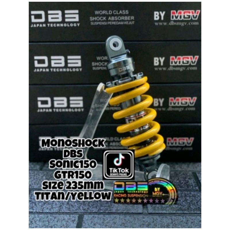 SHOCK MONOSHOCK MOTOR SONIC 150 - HONDA GTR 150 DBS ASLI BY MGV SHOCK BELAKANG UK-235MM(PNP SONIC)