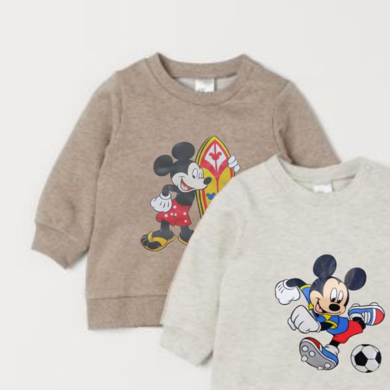 kaos sweater anak bayi h&m-Moca mickey surf