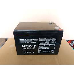 Aki kering baterai VRLA Maxstrom MF 12V 12AH sepeda listrik selis dan butterfly paling bagus