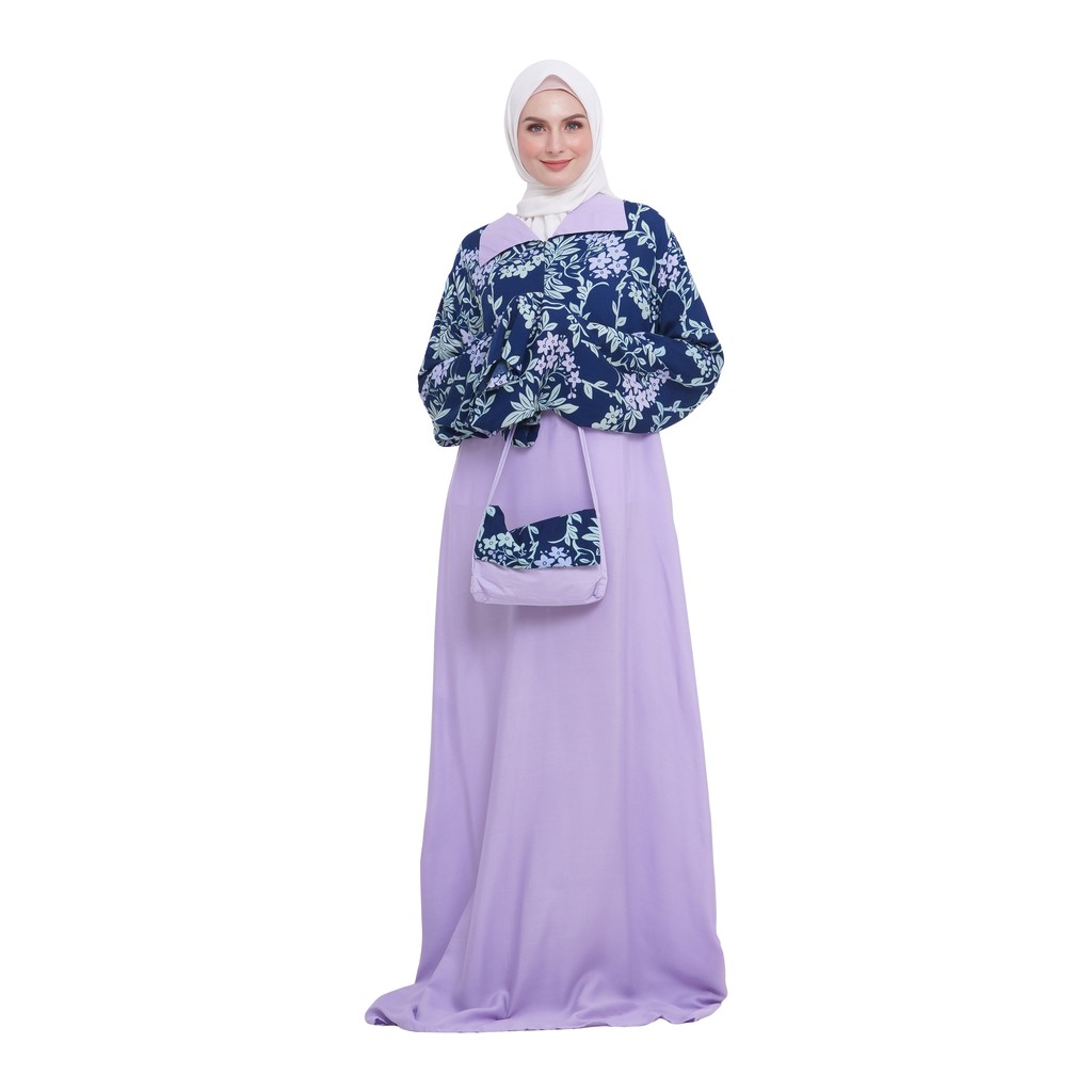 READY STOCK Mukena Tazbiya ABAYA ABIDAH NAVY  Mukena Jumbo / Mukena Rayon