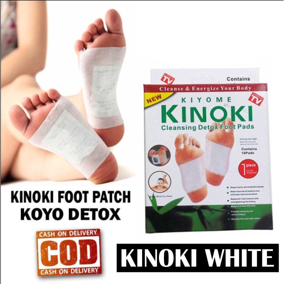 ( COD ) 1 Box 10 Pcs Kinoki White Detox Original Koyo Herbal Ampuh Membuang Racun dan Toksin