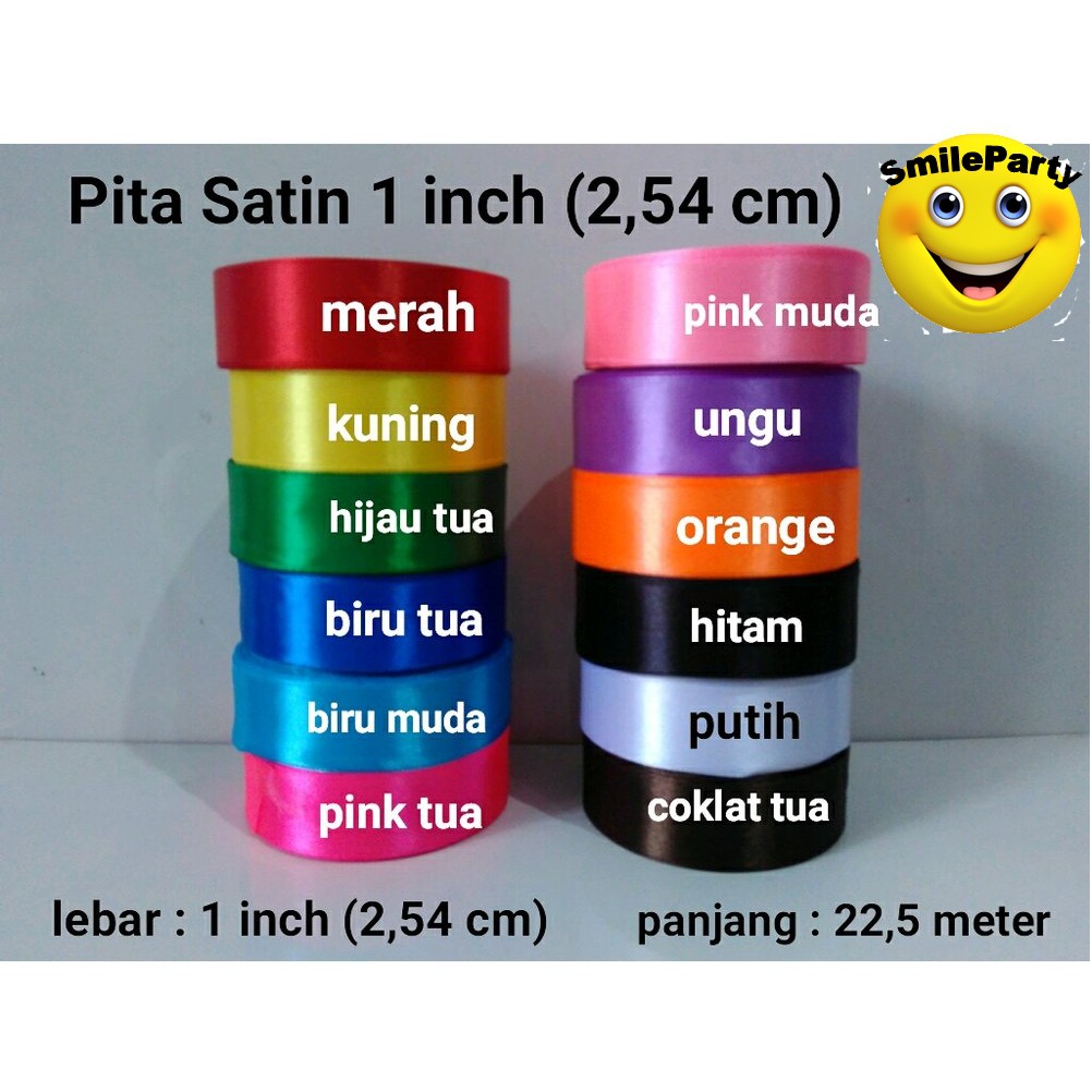 

PITA SATIN LEBAR 1 INCH / 2,5 CM PER ROLL