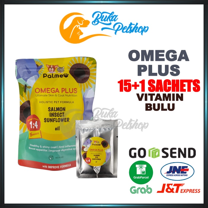 PALMEO OMEGA PLUS SACHET Vitamin Bulu Dan Kulit Kucing Anjing