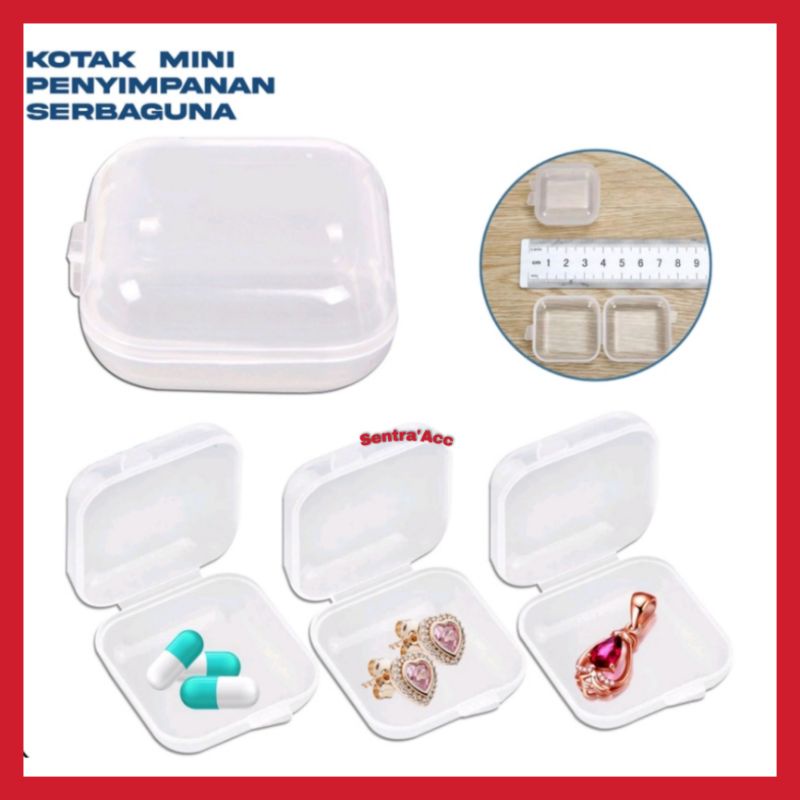 Kotak Kecil Perhiasan / Kotak Plastik Mini /Tempat Penyimpanan Bros Micro Sd Anting