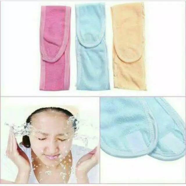 Facial Headband Bandana Mandi Kain Polos.