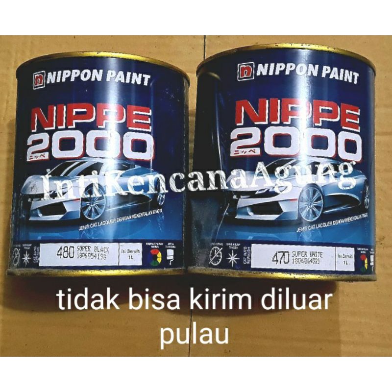 

1 Kaleng 1 Liter Cat kayu cat besi cat mobil hitam / putih Nippe