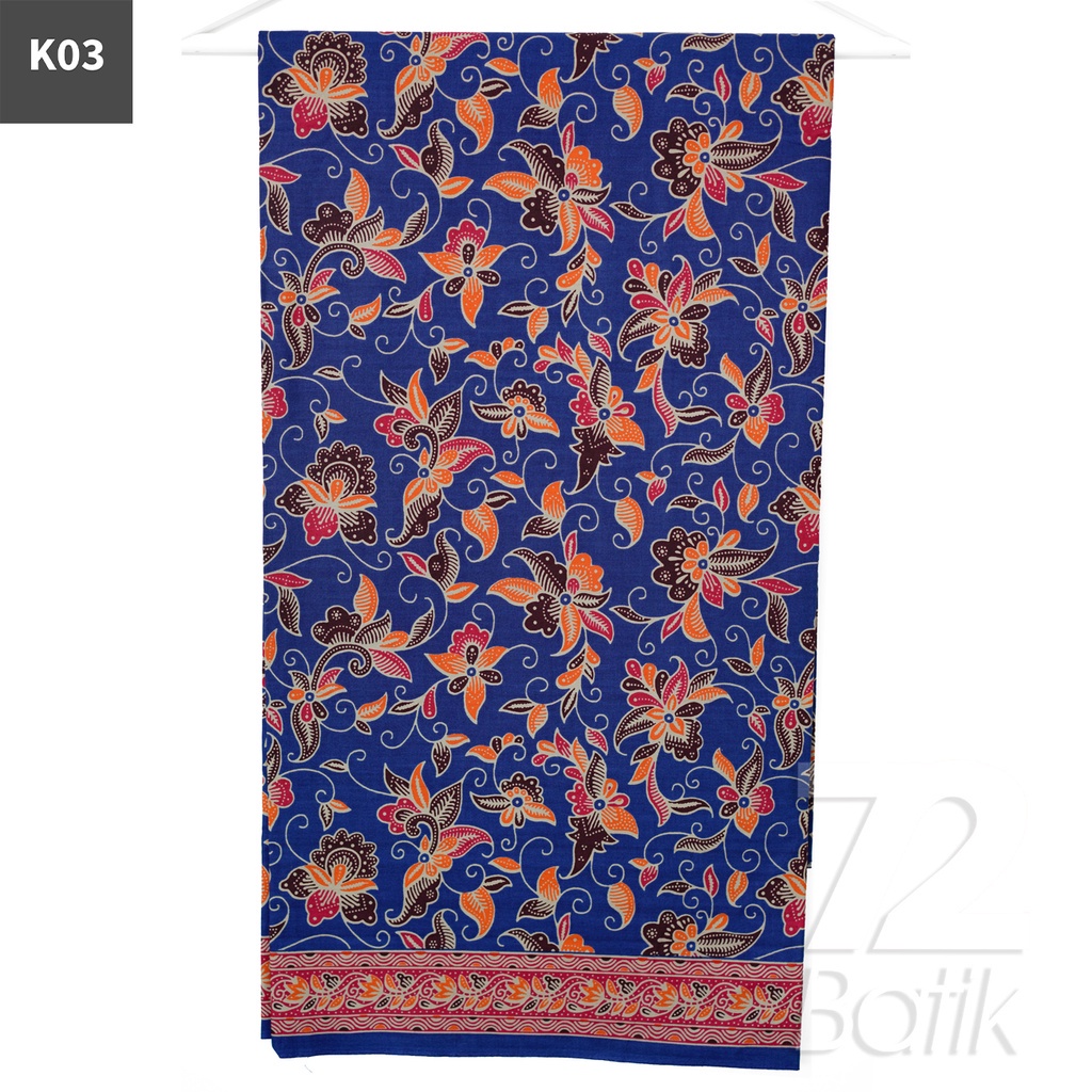 KAIN BATIK PREMIUM Bahan Katun Motif Kembang Clown Warna Hitam 721923 Cap 72 Jarik Jarit Samping Kebat Panjang Batik Katun Modern Premium Bahan Seragam Batik Pernikahan Kantor Keluarga Murah Kamen Jadi Batik Bali Lembaran