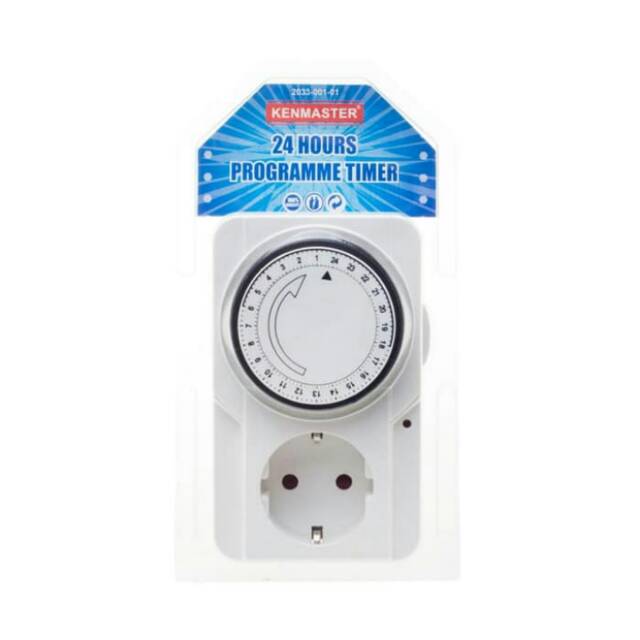 Kenmaster Stop Kontak Plastik Tembaga Timer 24 Hours time switch 230 V