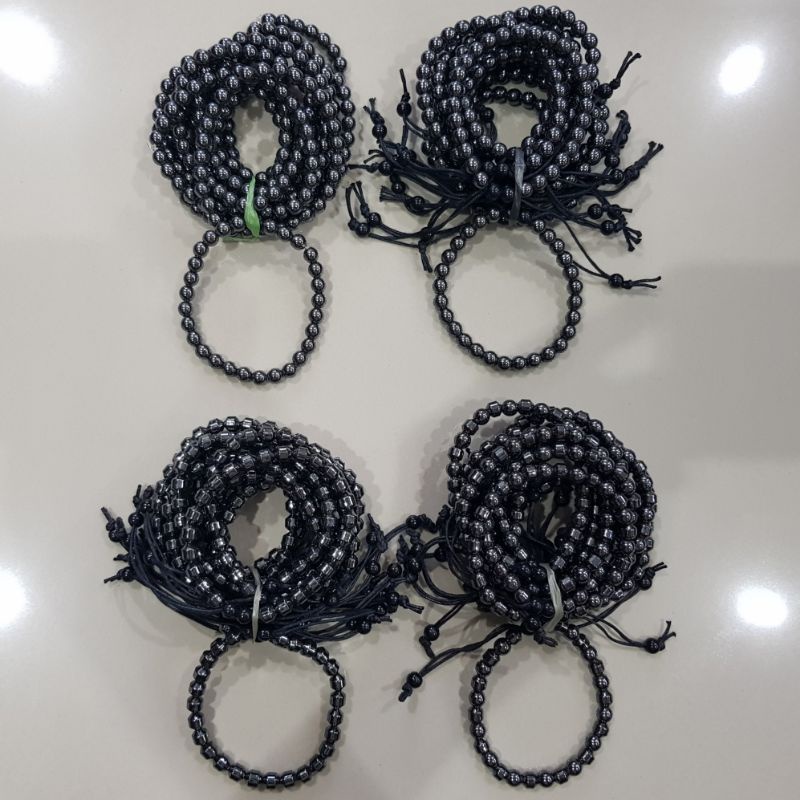 Gelang Blustin SEDANG 6mm Batu Bluestin 12buah Kulakan Grosir