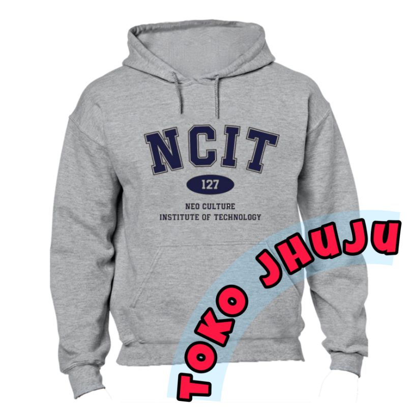 Jaket Hoodie Jumper NCT 127 NCIT neo city institute of technology sablon biru