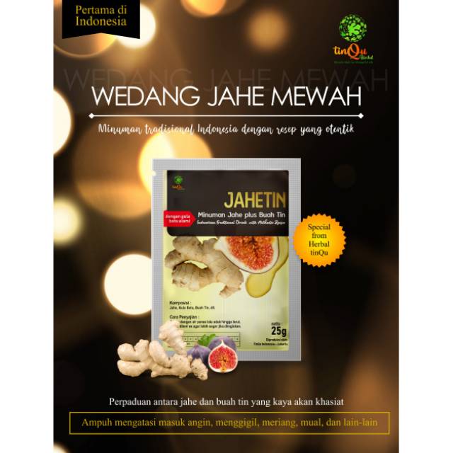

Jahetin, Wedang jahe tinqu