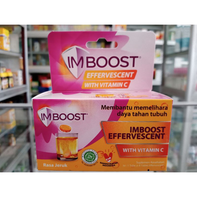 Imboost Effervescent With Vit C Rasa Jeruk | 1 Tube Isi 8 Tablet