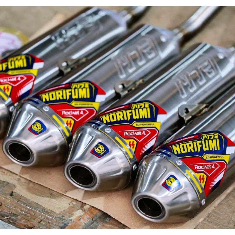 Knalpot Norifumi Rocket 4 SS Stainless KLX DTracker 150