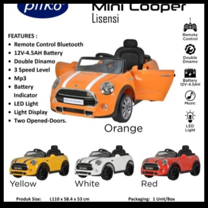 BIG SALE    Mainan Anak Mobil Aki Pliko Mini Cooper Pk-3868 N