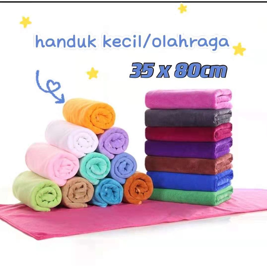 Handuk Olahraga Polos/handuk muka / handuk souvenir/ Ukuran 35x80cm Bahan Microfiber/Dicetak pola beruang handuk kecil 30cm * 60cm