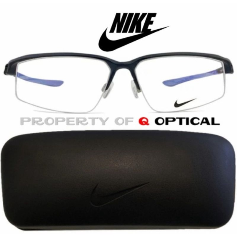 Kacamata Frame Pria Original Titanium Nike NK8136AF COL.401 BLK/BL - Size Besar