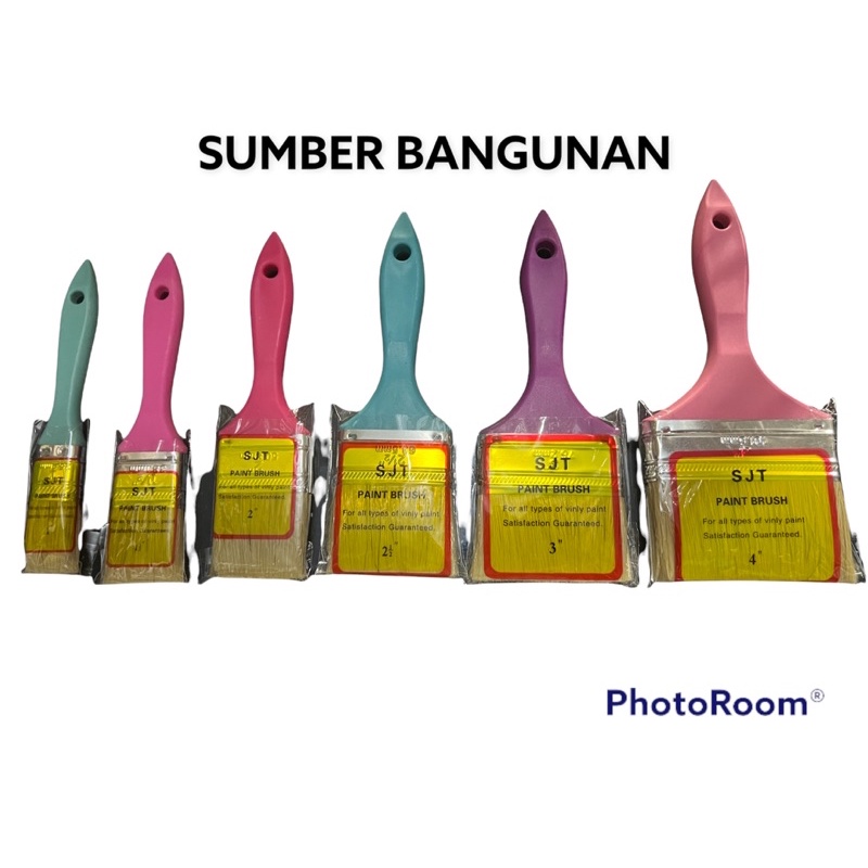 

KUAS CAT TEMBOK / KUAS MURAH / GAGANG KAYU / SJT / 1"/1.5"/2"/2.5"/3"/4