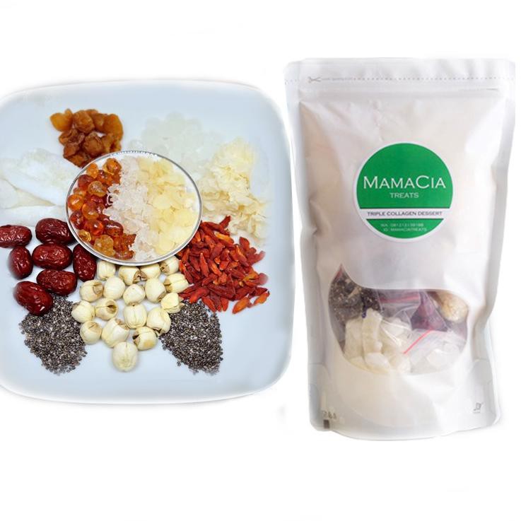 

[HARGA RESELLER] Paket Triple Collagen Dessert (Peach Gum + Snow Bird Nest + Honey Locust) Mamacia T