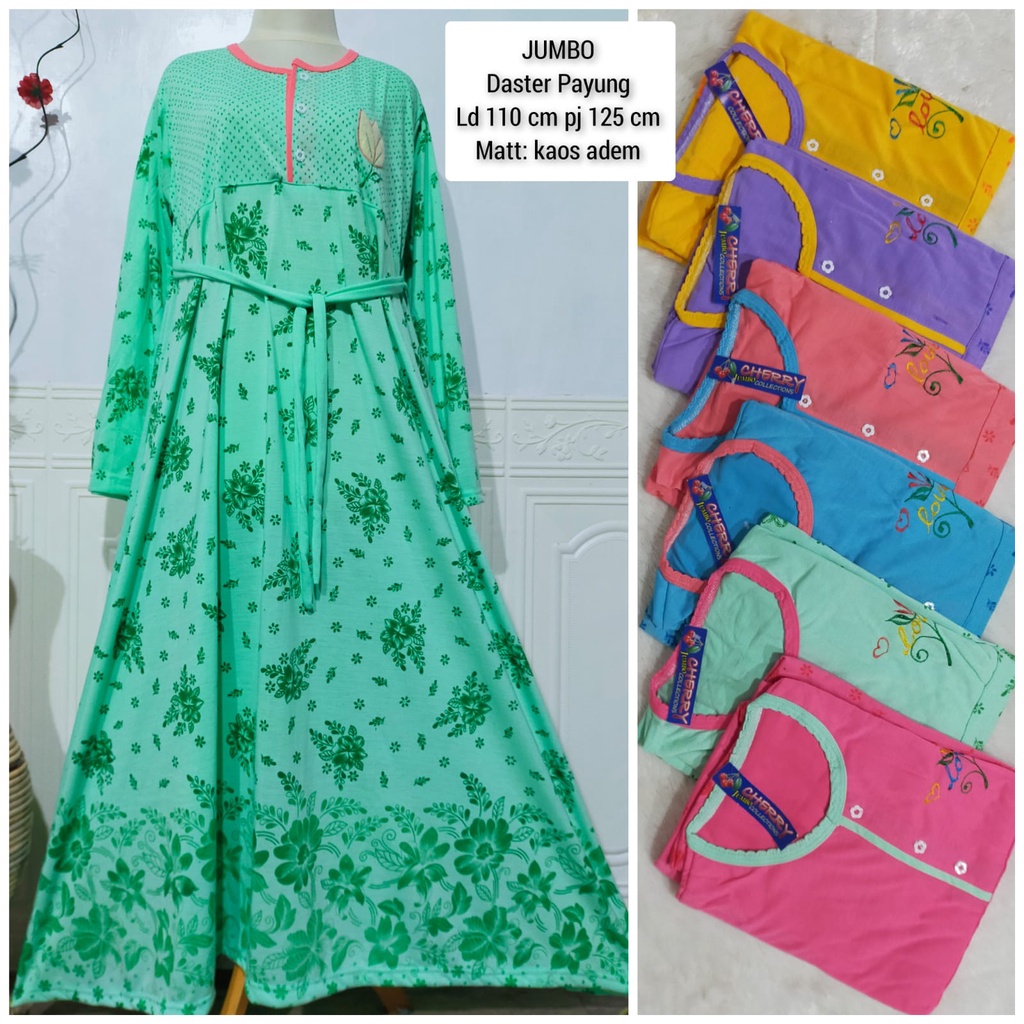 gamis kaos PP Jumbo XXL bahan adem