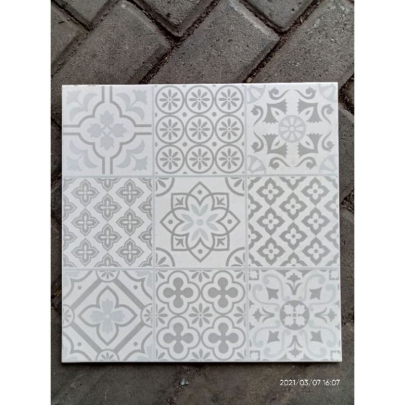 KERAMIK LANTAI DINDING COTTO ALCHEMIST WHITE 40X40 KW1