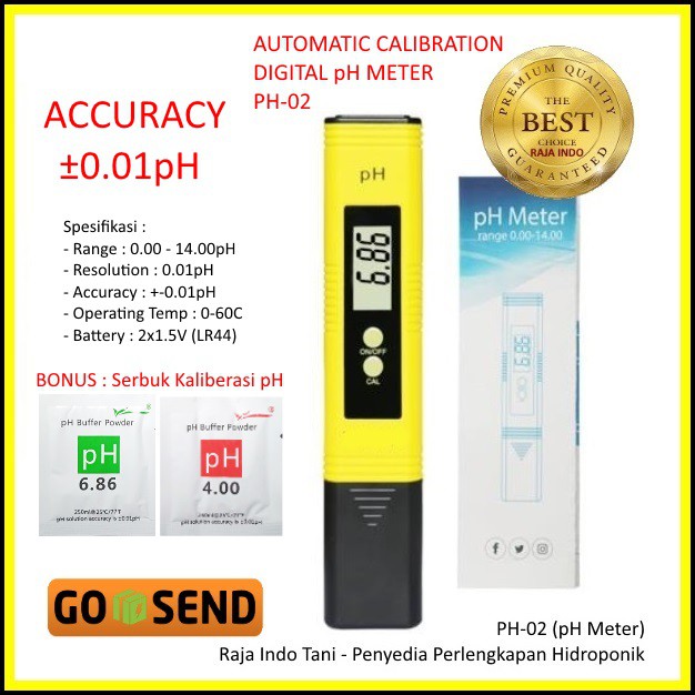 Ph Meter Automatic Calibration | Alat Ukur Digital Pengukur Keasaman Kualitas Air Ph-02 Akuarium