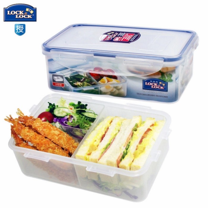 COD Lock & N Lock Lock&Lock Tempat Makan Sekat Lunch Box W Divider HPL817C
